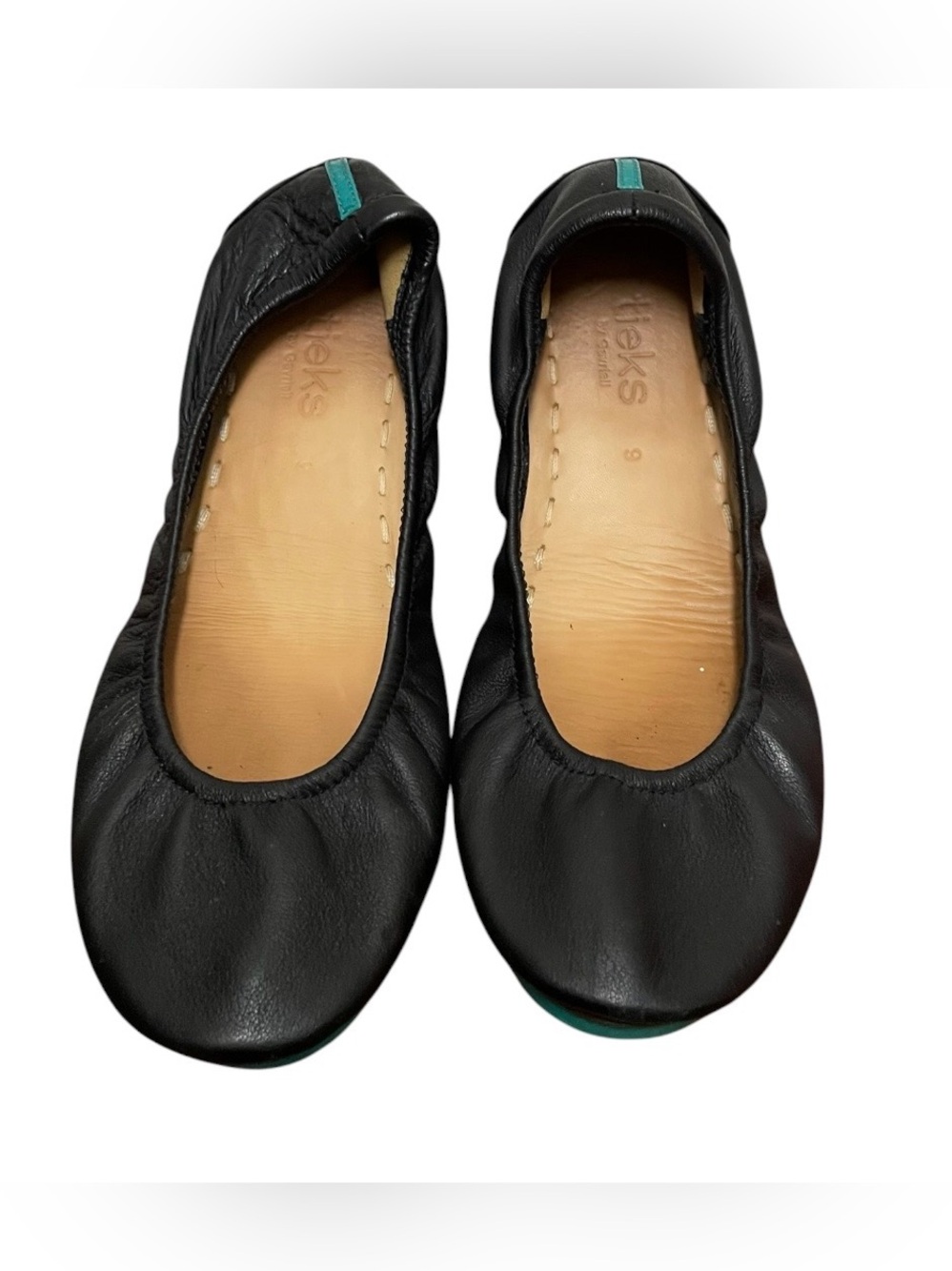 Tieks black leather ballet flats